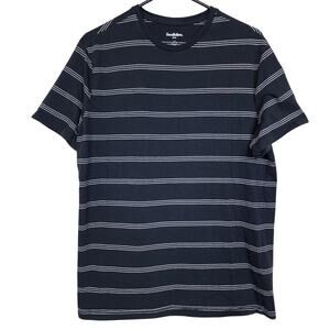 Black White Large Striped Tee Shirt